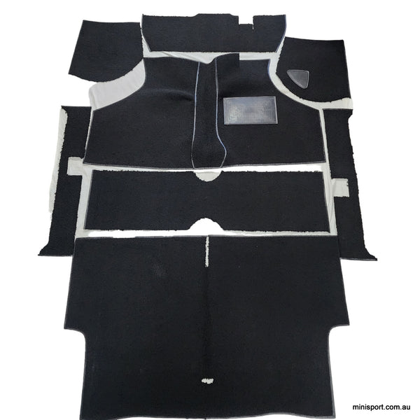 MINI MK2 LOOP PILE CARPET SET BLACK Minisport