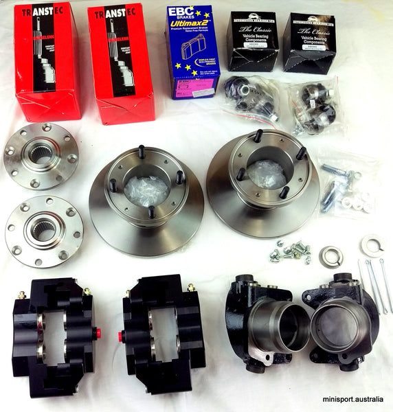 Complete cooper S disc brake front end kit (MS calipers) **SALE
