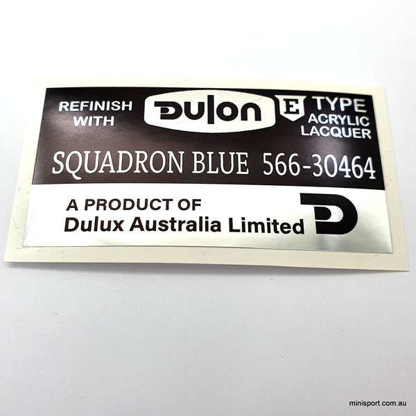 DULON PAINT CODE STICKER Minisport