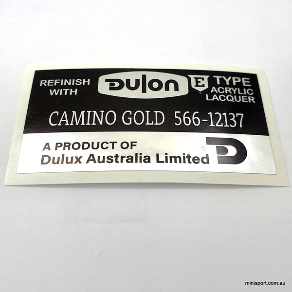 DULON PAINT CODE STICKER Minisport