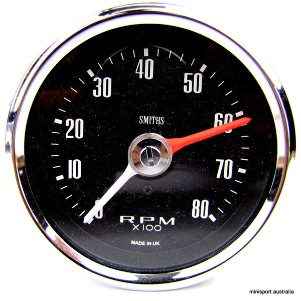 Tachometer guage, 080 (X100) Black face [SIB120] Minisport