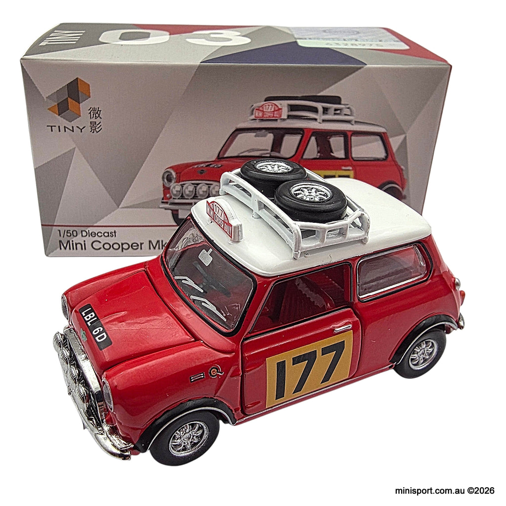 Mini Cooper Mk1 Rally Car LBL 6D No. 177, Die-Cast Model- Scale 1