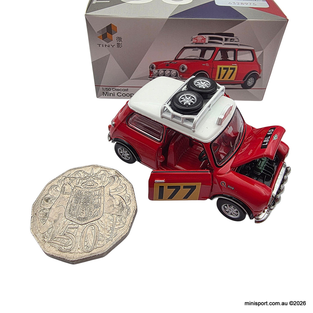 Mini Cooper Mk1 Rally Car LBL 6D No. 177, Die-Cast Model- Scale 1