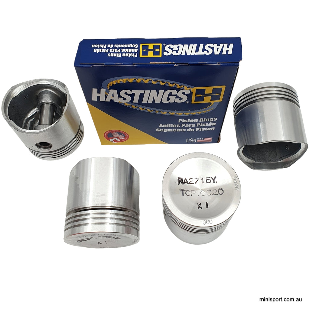998+060 MAHLE (DISHED) PISTON & HASTINGS CAST RING SET Minisport