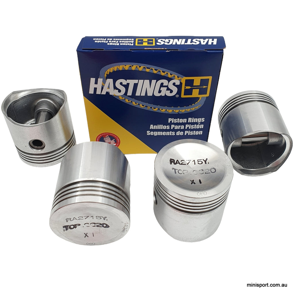 998+060 MAHLE (DISHED) PISTON & HASTINGS CAST RING SET Minisport