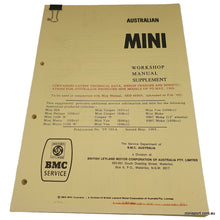 MINI WORKSHOP MANUAL SUPPLEMENT- TP759A – Minisport