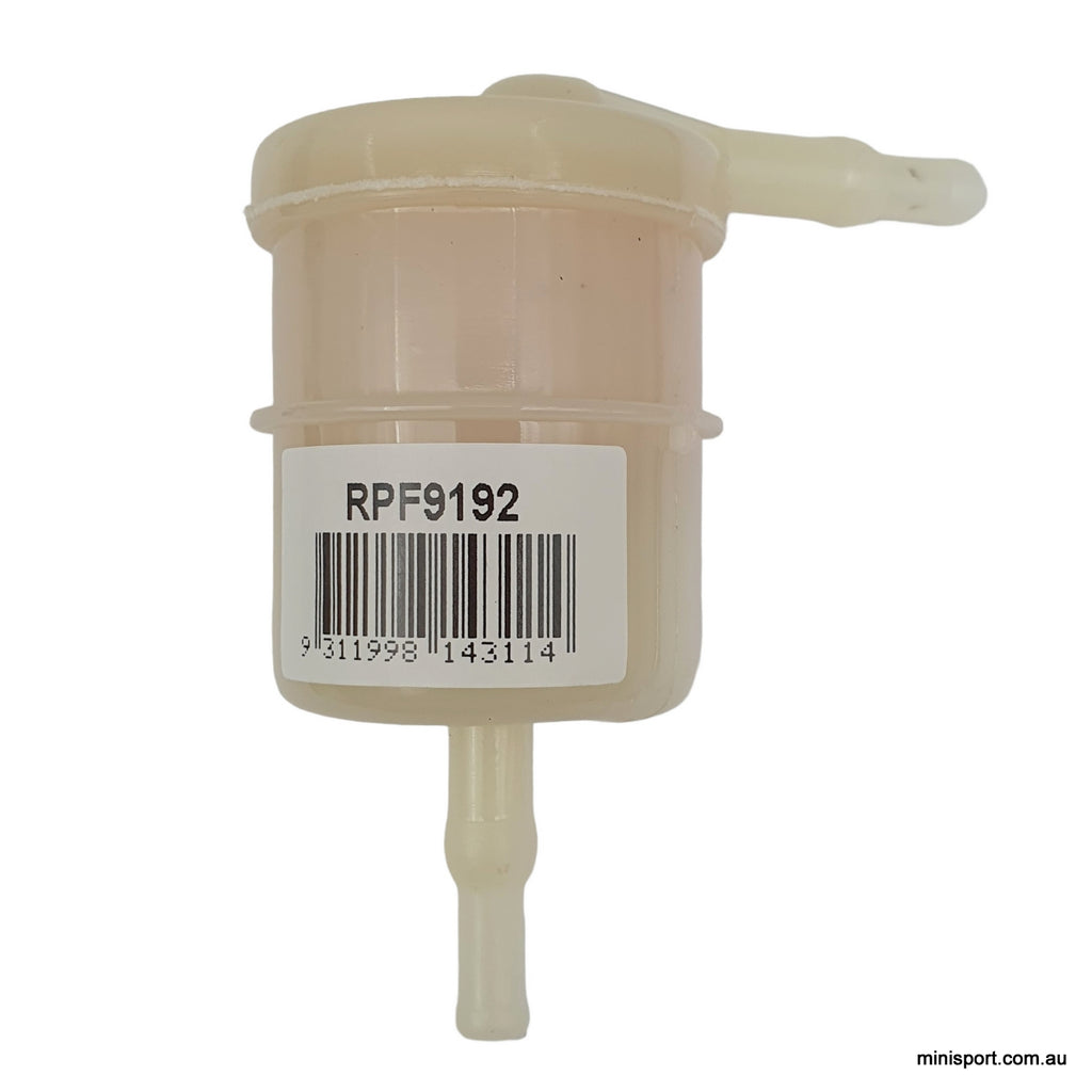 MINI & MOKE INLINE FUEL FILTER 90 DEGREE ANGLE 6 & 8MM [Z91] Minisport