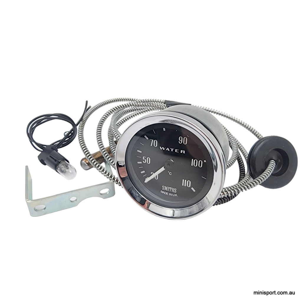 SMITHS MECHANICAL WATER TEMP GAUGE 52MM BLACK Minisport