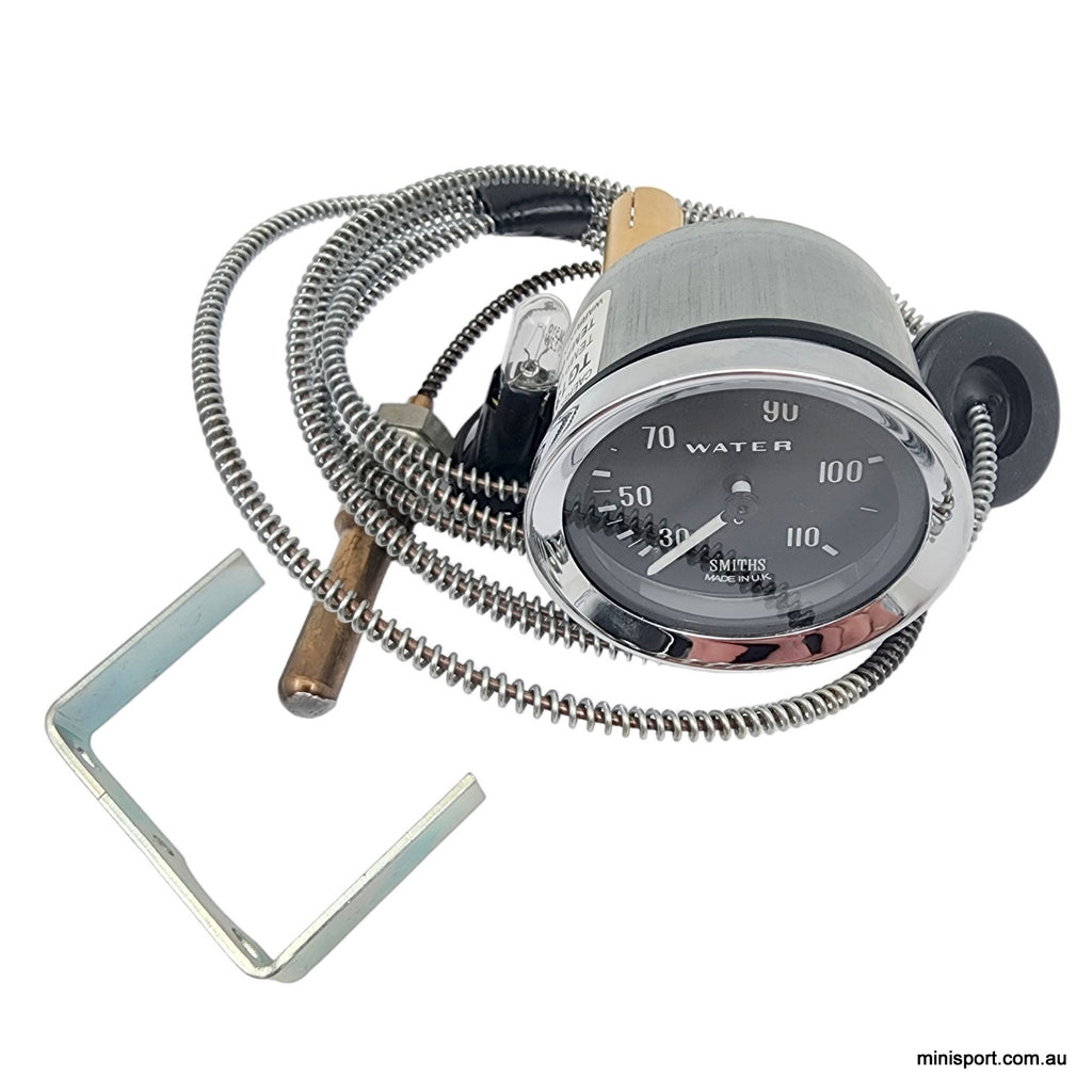 SMITHS MECHANICAL WATER TEMP GAUGE 52MM BLACK Minisport