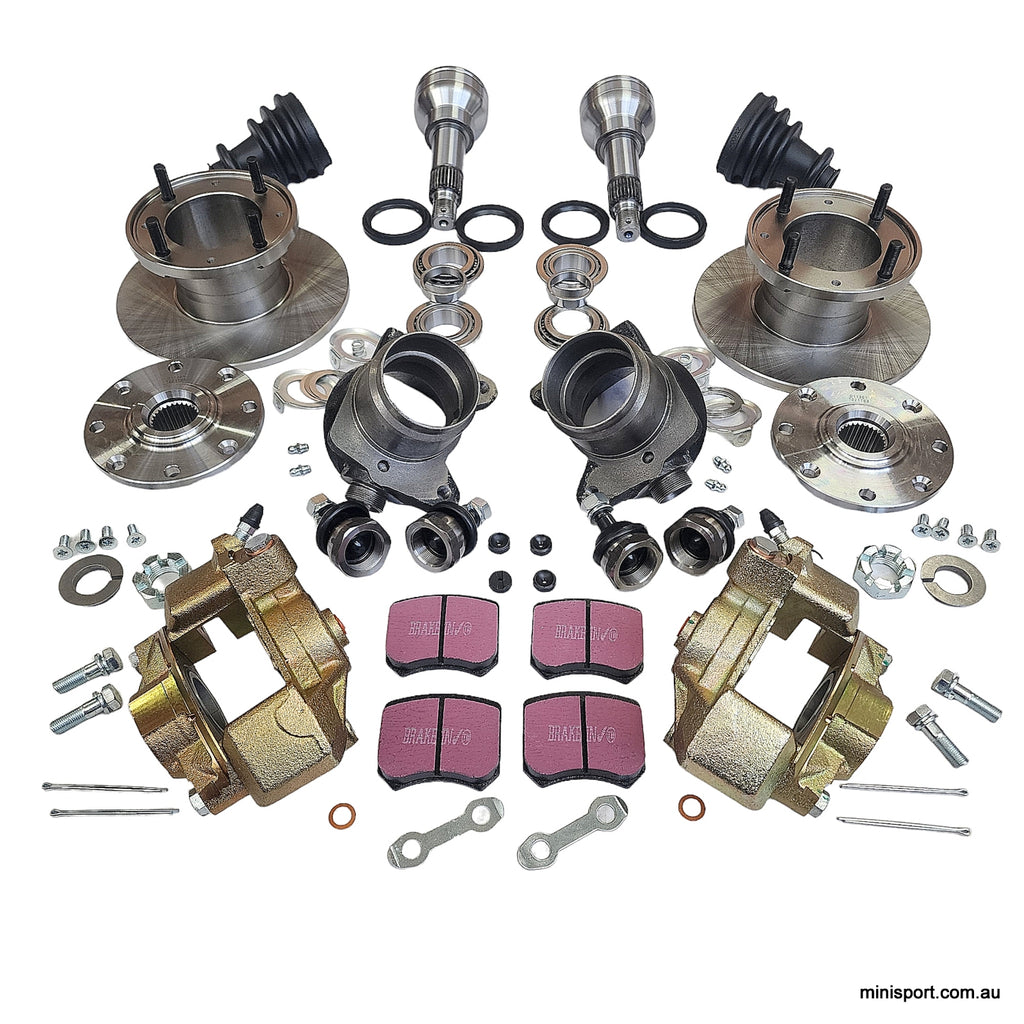 Complete cooper S disc brake front end kit (MS calipers) **SALE