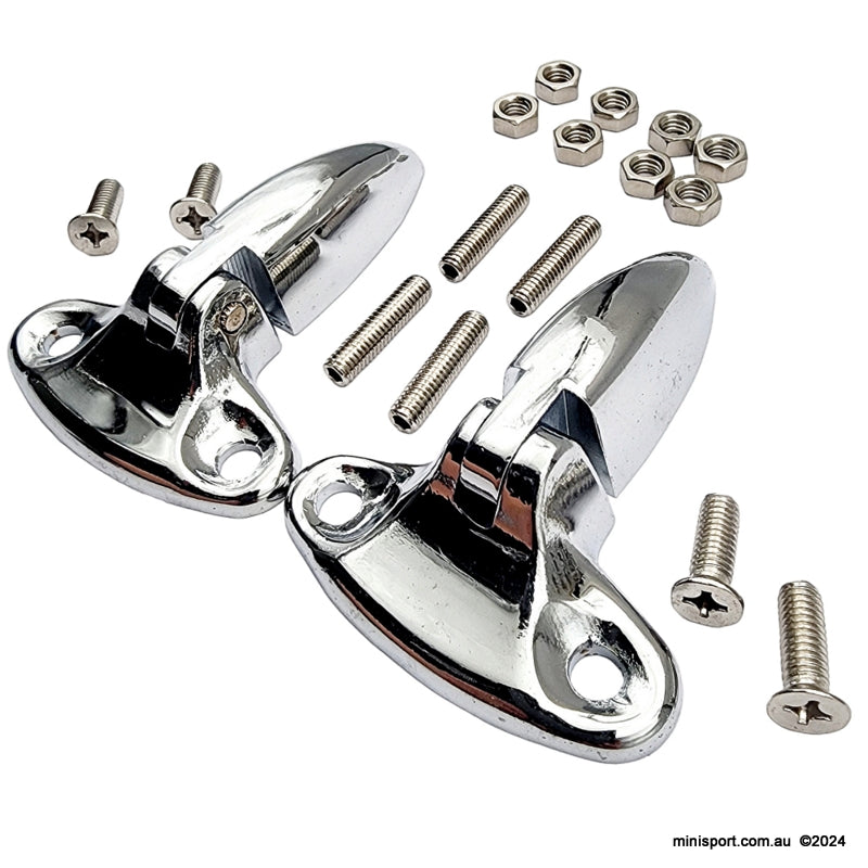 Chrome boot hinges, PAIR – Minisport