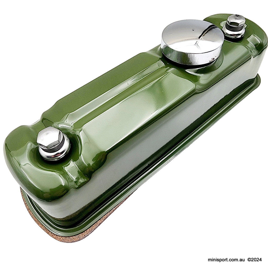 MINI & MOKE ROCKER COVER- CLASSIC GREEN WITH CAP & FITTING KIT [RC2G ...