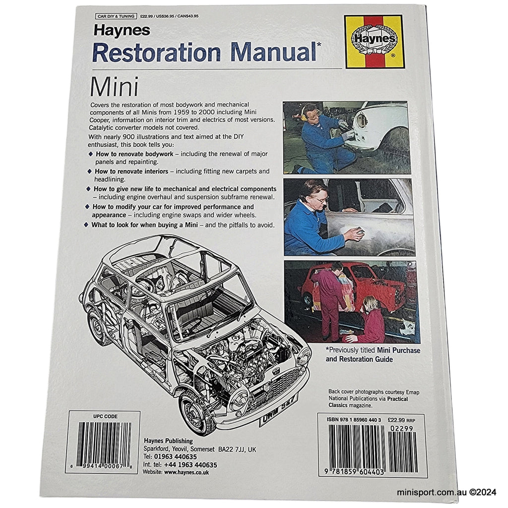 HAYNES MINI RESTORATION MANUAL [BOOK-07] – Minisport