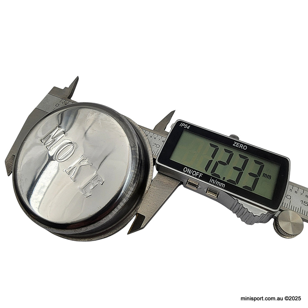 MACO  MOKE SUNRAYSIA CENTRE CAP- CHROME 'STAMPED 'MOKE' [MK1122