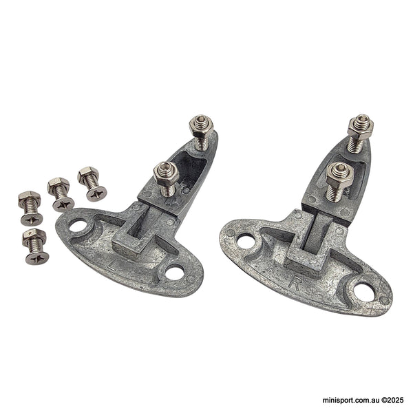 MINI PAIR OF BOOT LID HINGES- BARE METAL- 8B12602 – Minisport