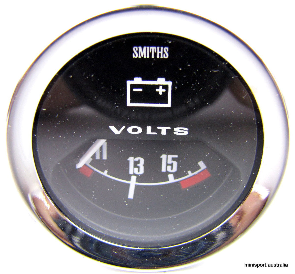 VOLTMETER SMITHS GAUGE 52MM BLACK [SIB220] Minisport