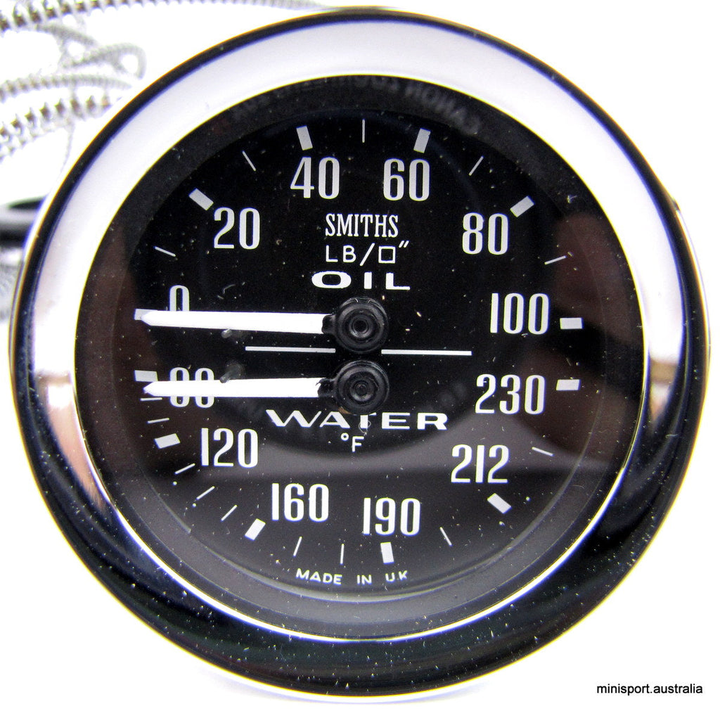 SMITHS OIL & WATER 52MM (DUAL GAUGE) BLACK Minisport