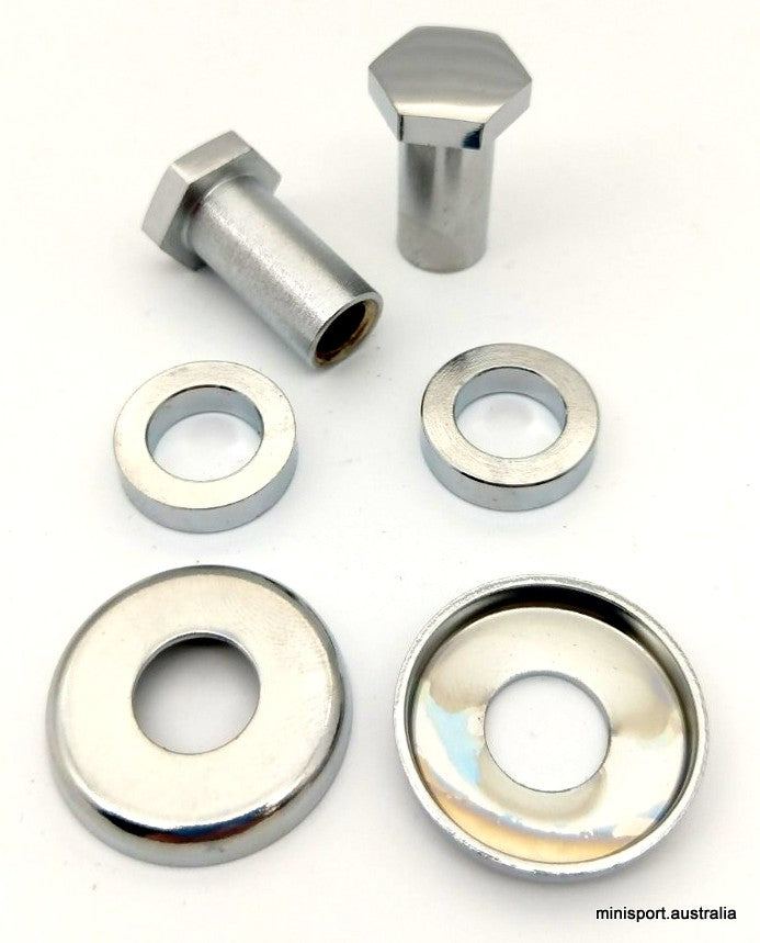 Mini rocker cover bolt kit (chrome bolts, spacers & washers) – Minisport