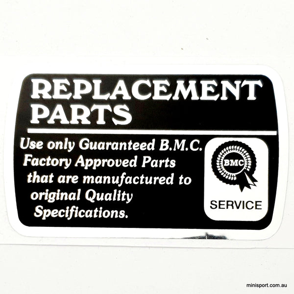 Mini BMC replacement parts sticker – Minisport