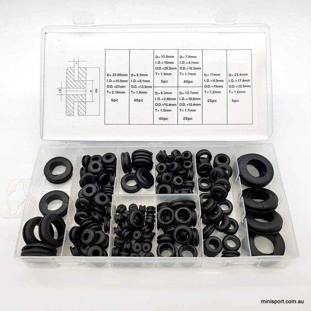 180 PIECE RUBBER GROMMET KIT [ARG180] Minisport