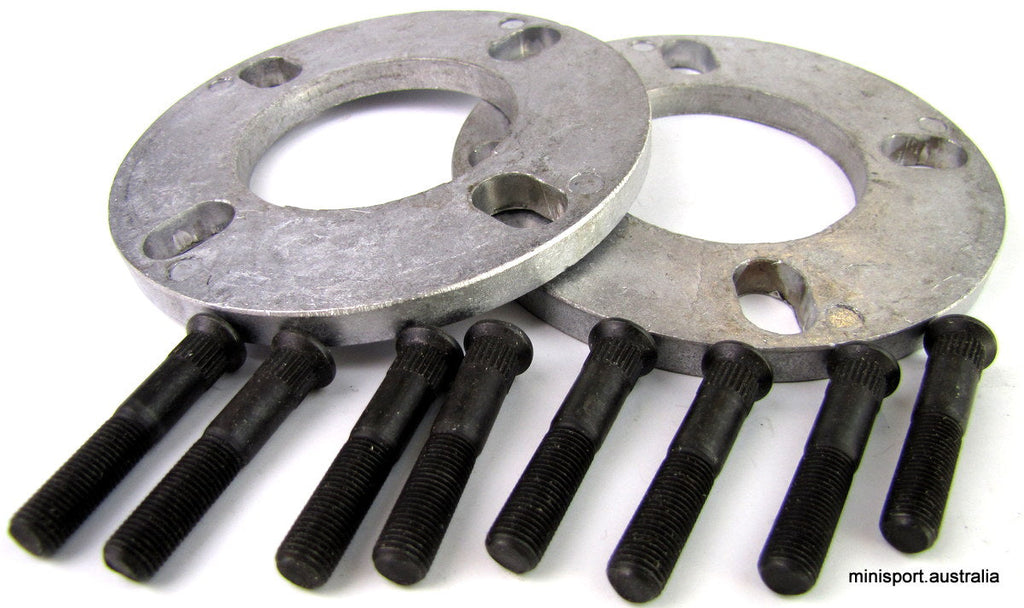 Mini wheel spacer and stud kit, 3/8 longer (2 spacers and 8 studs